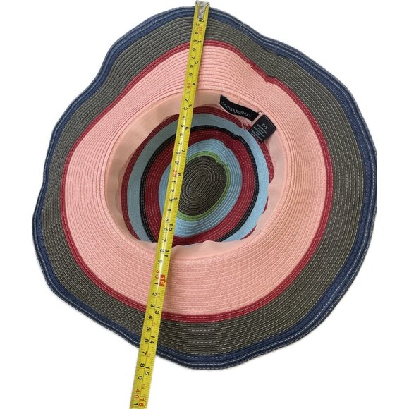 Cynthia Rowley Boho Hippie Wide Brim Sun Hat Multicolor Striped OS - Picture 7 of 7